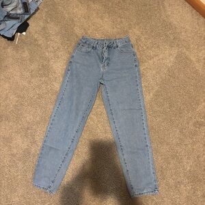 SHEIN Light Blue Straight Leg Jeans